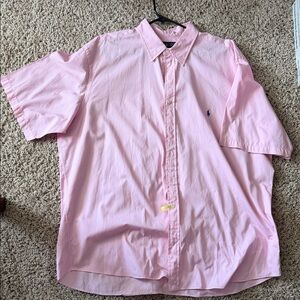 Polo by Ralph Lauren Light Pink Short-Sleeve Button-Down Shirt